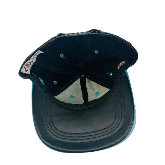 Vintage Modern Carolina Panthers 90's Leather Snapback Hat OS